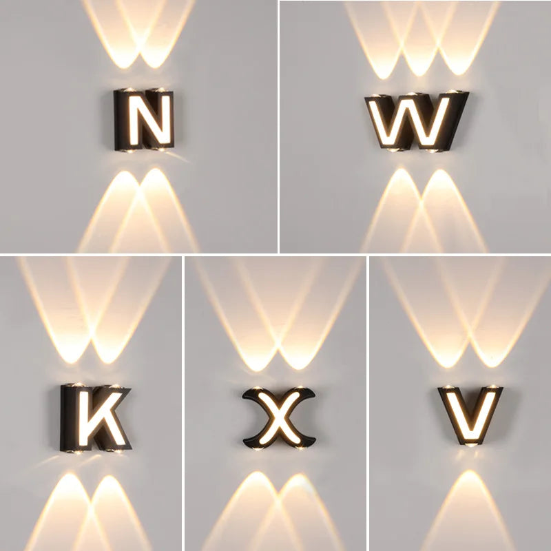 LumaSign LED Exterior Wall Light With Letter Sign You Can Personalize At Home Anywhere