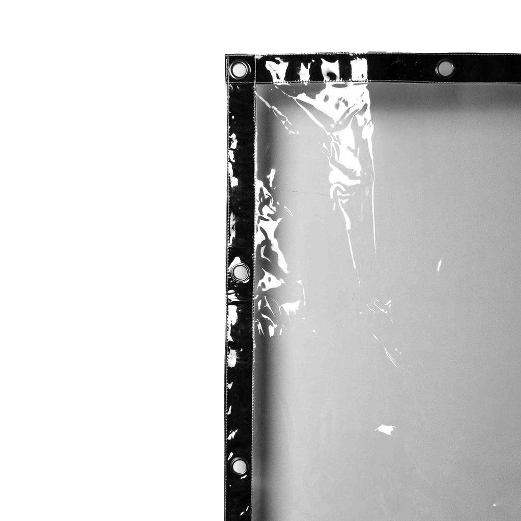 Clear PVC Weather Shield With Eyelets For Canopy Gazebo Veranda 0.35mm Thick