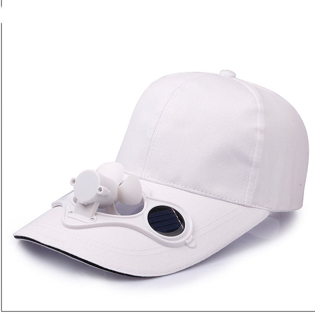 Solar-Powered Fan Baseball Hat — Structured Crown, Integrated Head Cooling Motor