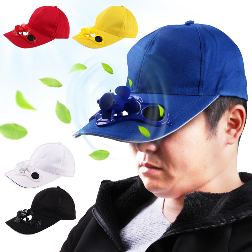 Solar-Powered Fan Baseball Hat — Structured Crown, Integrated Head Cooling Motor