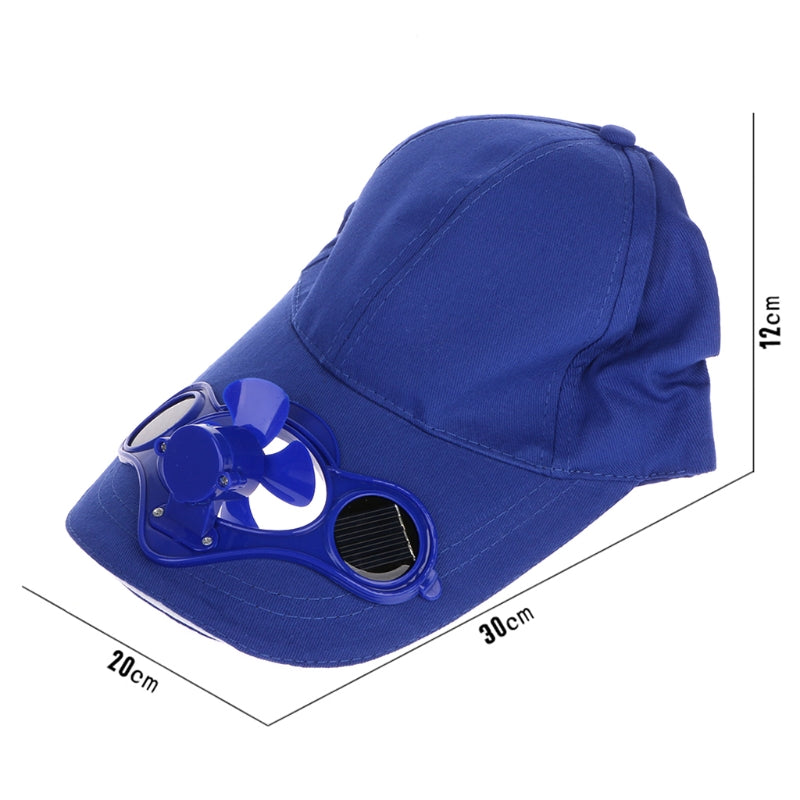 Solar-Powered Fan Baseball Hat — Structured Crown, Integrated Head Cooling Motor