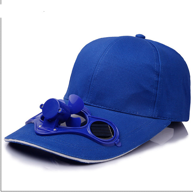Solar-Powered Fan Baseball Hat — Structured Crown, Integrated Head Cooling Motor