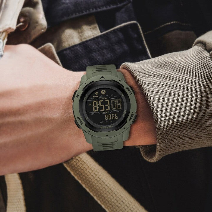 Orologio contapassi digitale da esplorazione all'aperto — impermeabile, struttura robusta