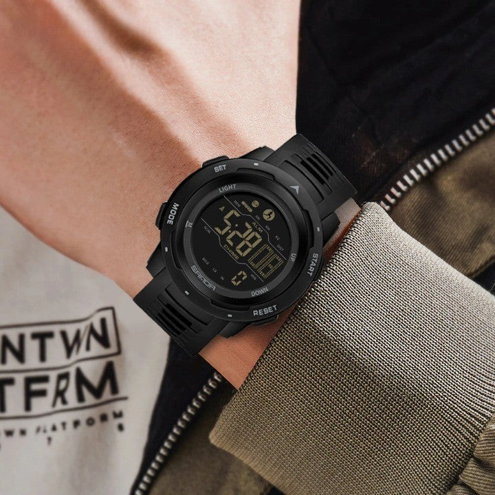 Orologio contapassi digitale da esplorazione all'aperto — impermeabile, struttura robusta