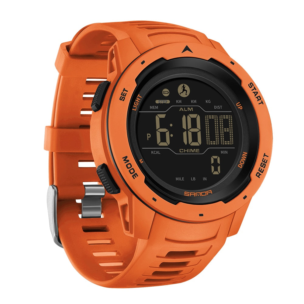 Orologio contapassi digitale da esplorazione all'aperto — impermeabile, struttura robusta