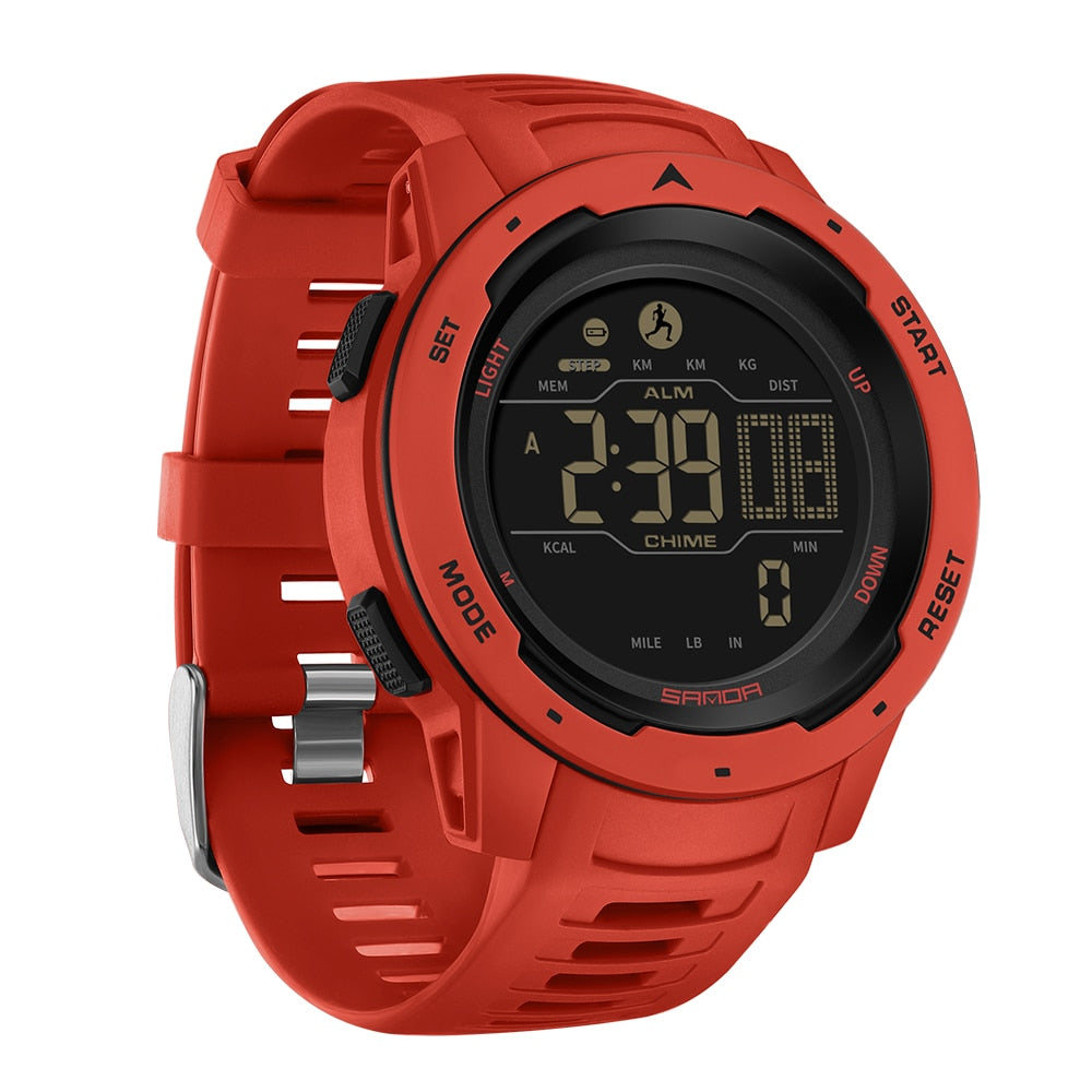 Orologio contapassi digitale da esplorazione all'aperto — impermeabile, struttura robusta