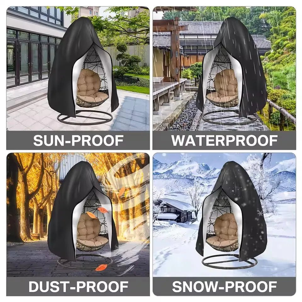 All-Weather Hanging Chair Cover — Fully Waterproof, Heavy-Duty Protective Shell
