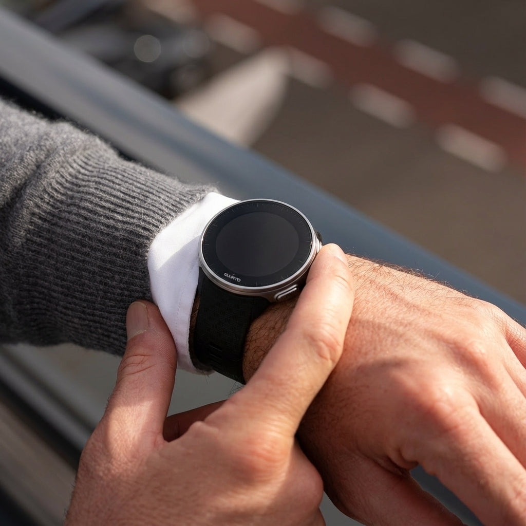 Black Silicone Watch Strap for Polar Vantage V