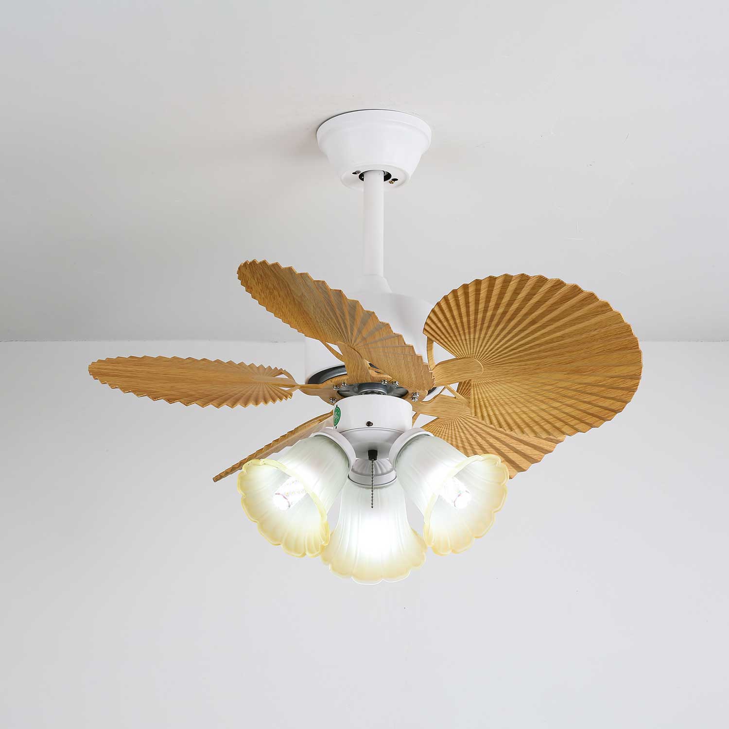 Aurelia Vintage Ceiling Fan With Wood And LED Lighting
