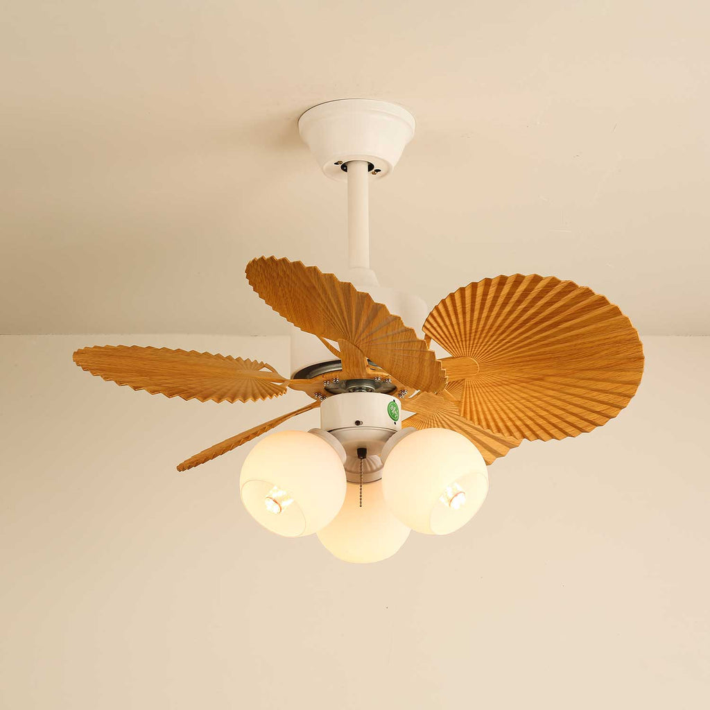 Aurelia Vintage Ceiling Fan With Wood And LED Lighting
