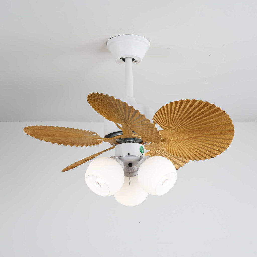 Aurelia Vintage Ceiling Fan With Wood And LED Lighting