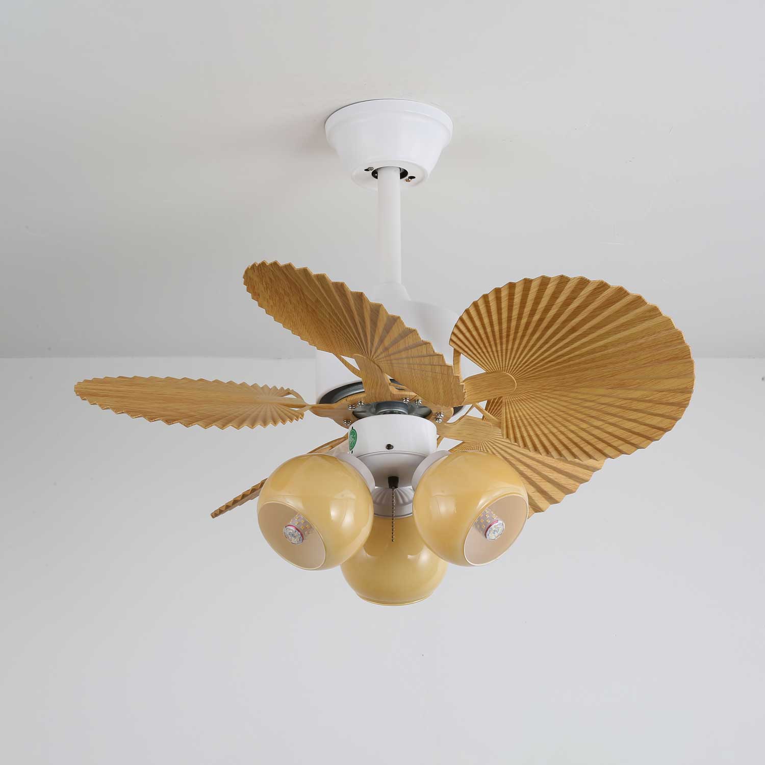 Aurelia Vintage Ceiling Fan With Wood And LED Lighting