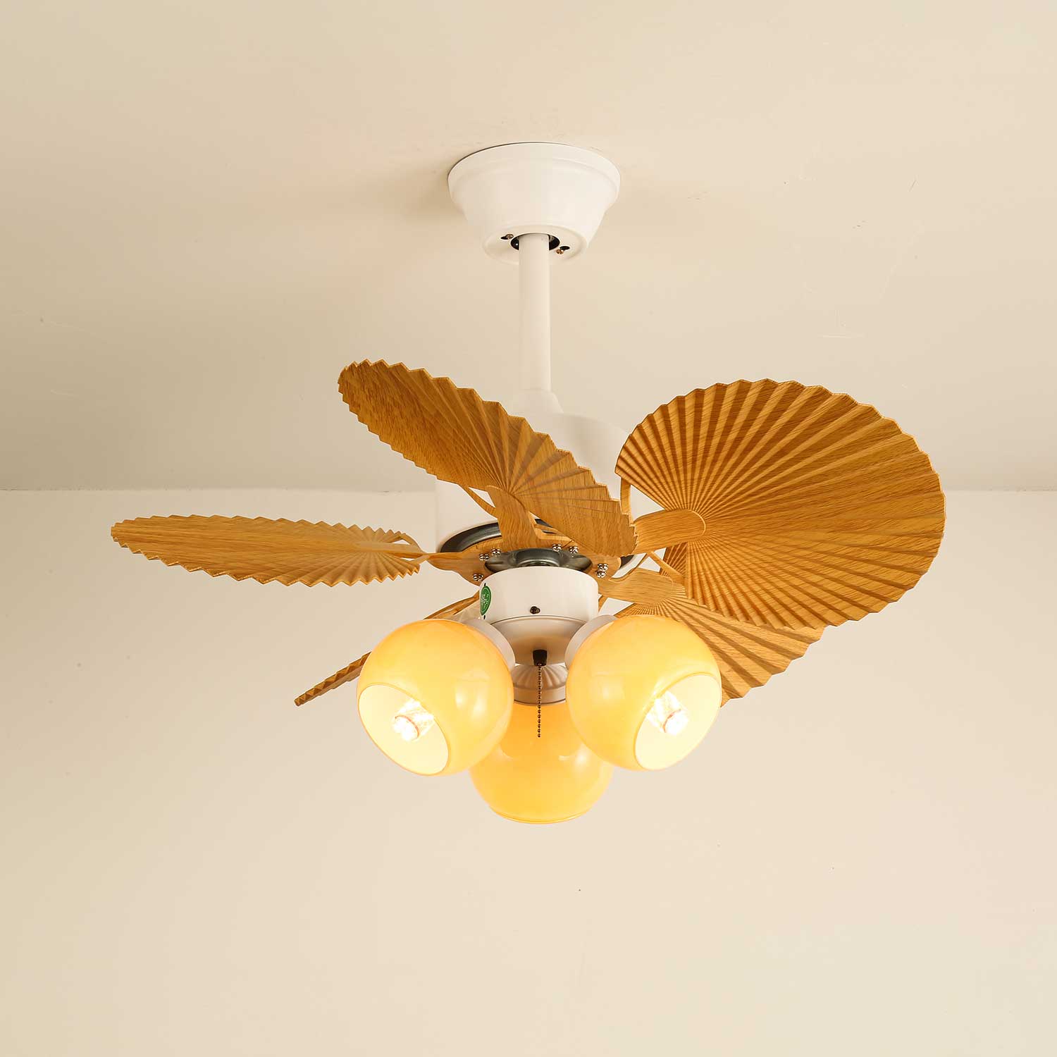 Aurelia Vintage Ceiling Fan With Wood And LED Lighting