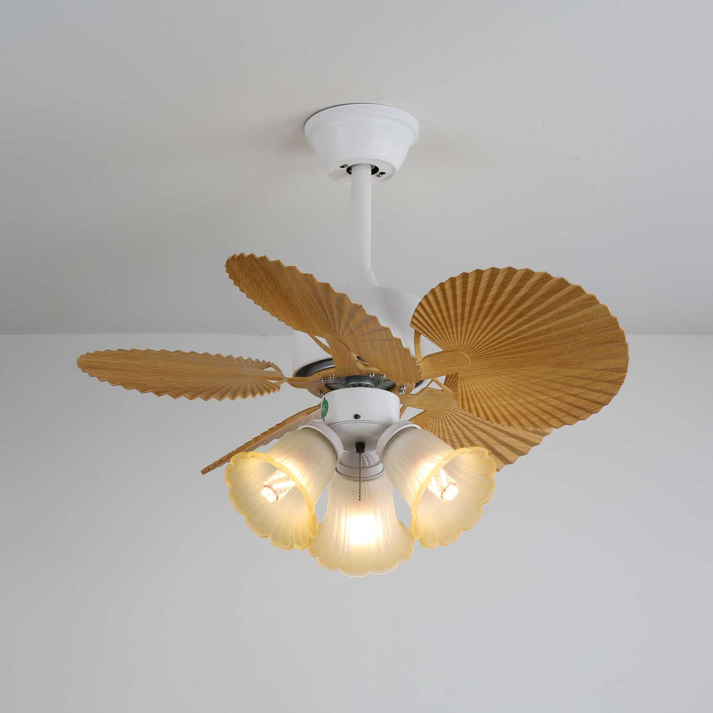 Aurelia Vintage Ceiling Fan With Wood And LED Lighting