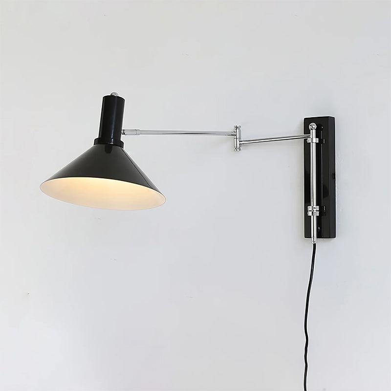 Industrial Style Adjustable Metal Lamp With Articulated Arm For Reading