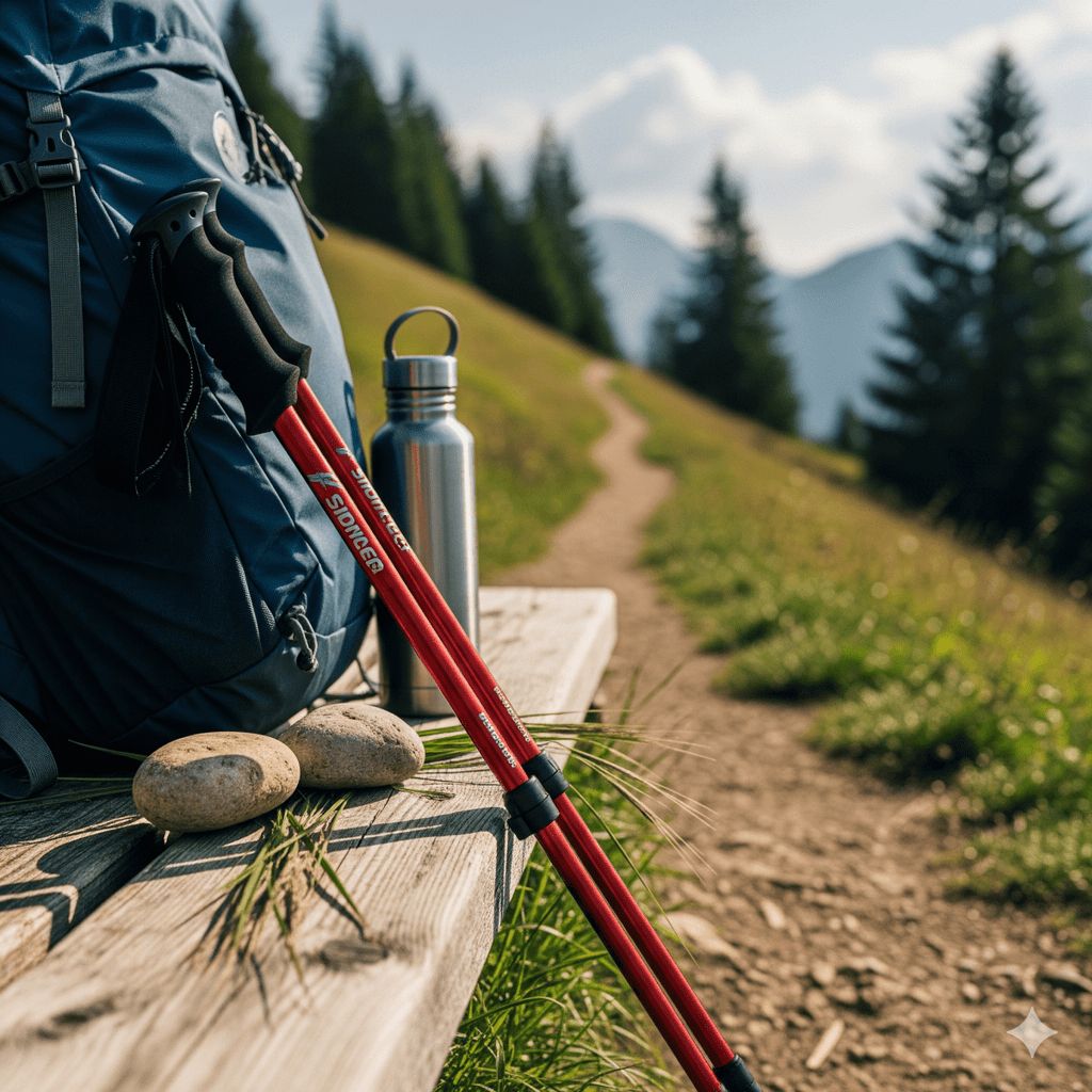PeakPath teleskopiske trekkingstave — højdejusterbart design, lette ergonomiske håndtag