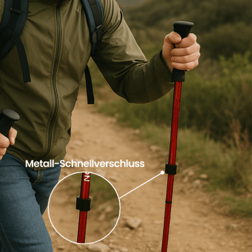 PeakPath teleskopiske trekkingstave — højdejusterbart design, lette ergonomiske håndtag