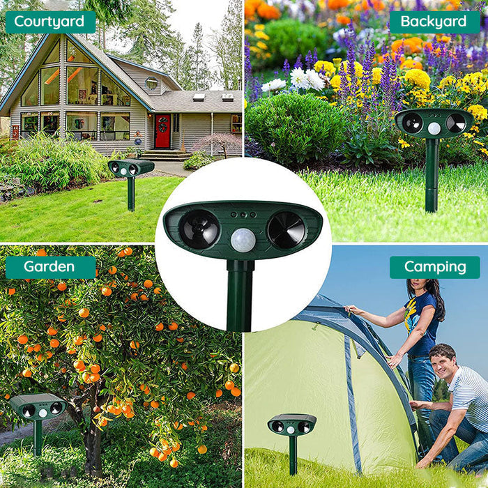 Solar Ultrasonic Animal Deterrent For Garden And Yard Pest Protection