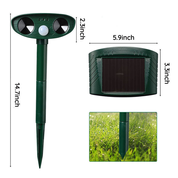 Solar Ultrasonic Animal Deterrent For Garden And Yard Pest Protection