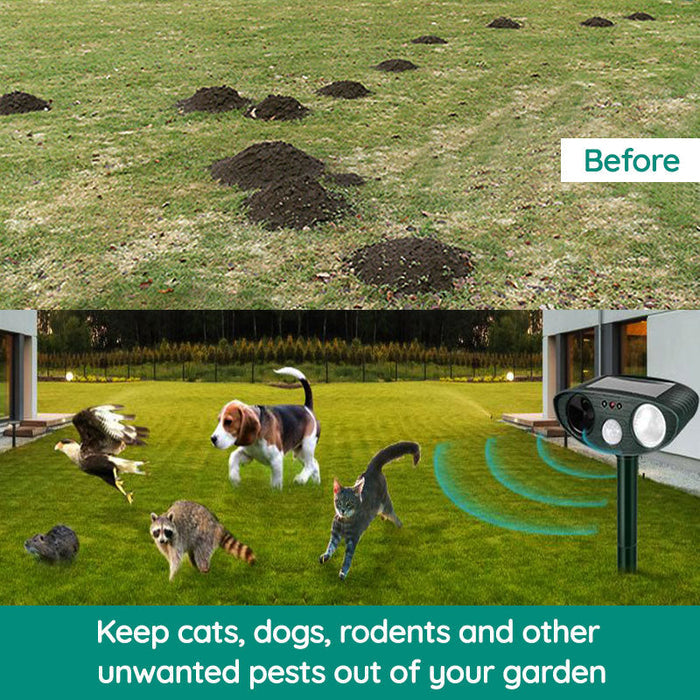 Solar Ultrasonic Animal Deterrent For Garden And Yard Pest Protection