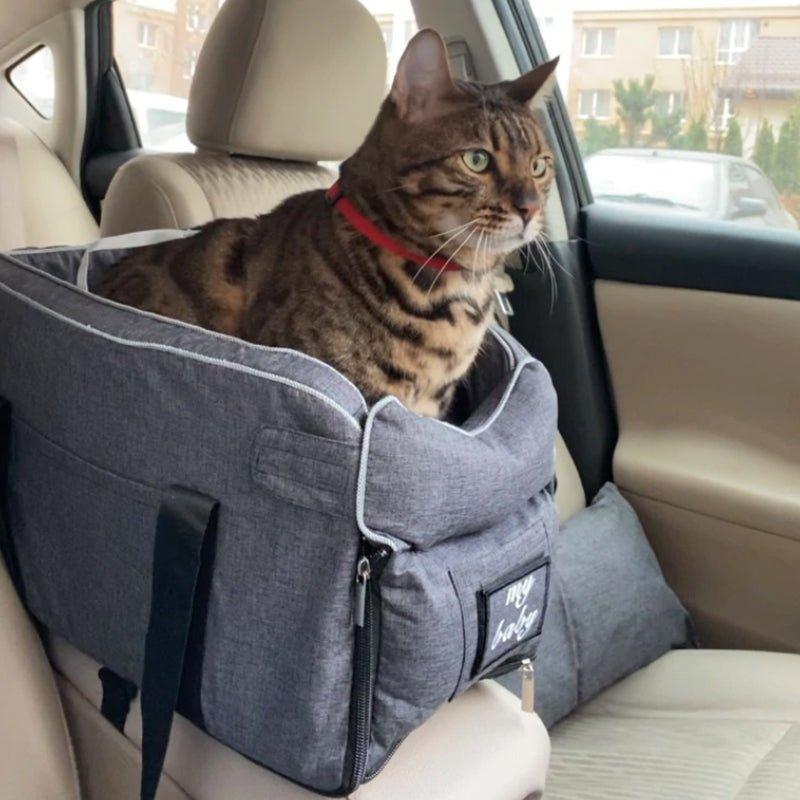Trasportino da viaggio PetVoyage — Interno imbottito, pettorina di sicurezza, punti di fissaggio sicuri