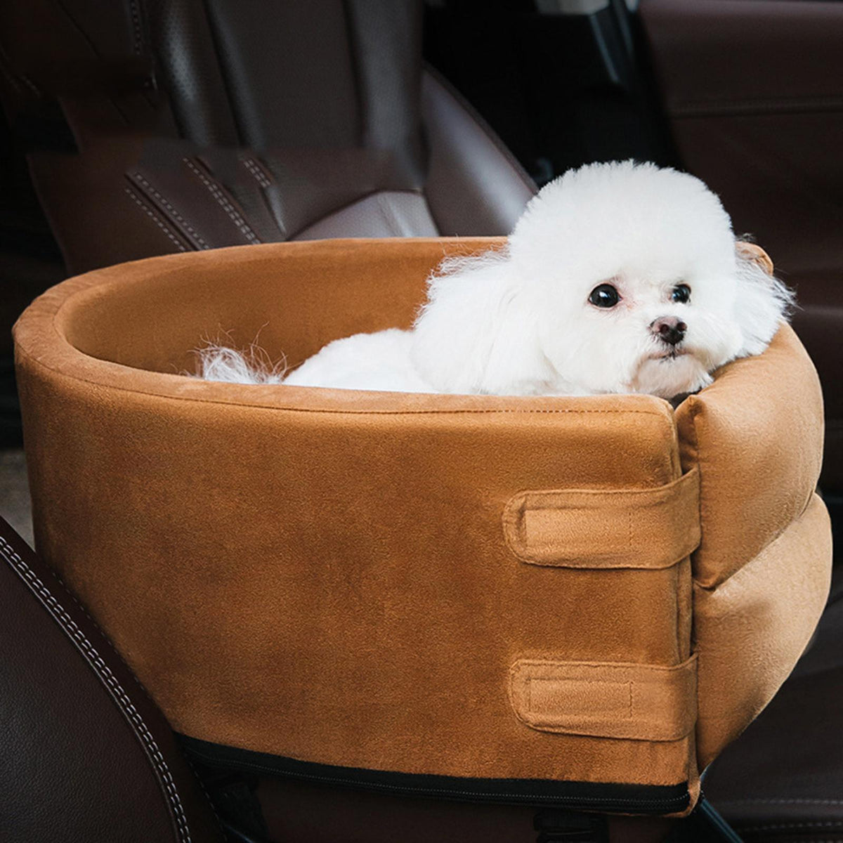 Seggiolino rialzato da viaggio per animali — Imbottitura delicata, pettorina integrata, progettato per cani e gatti