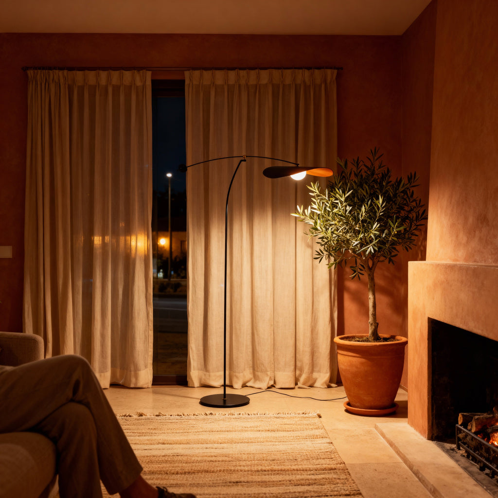 AsterArc Modern Floor Lamp With Arc Feature For Living Areas Sleek Modern Look For Living Spaces