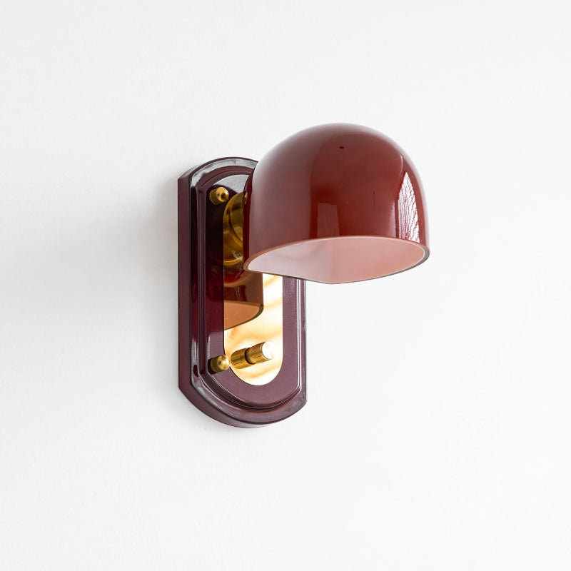 Crimson Glass Lampshade Wall Light For Living And Dining Rooms