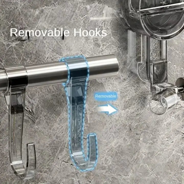 Stainless Steel Telescoping Towel Bar With Suction Cups, 60-120 Cm, No Drilling