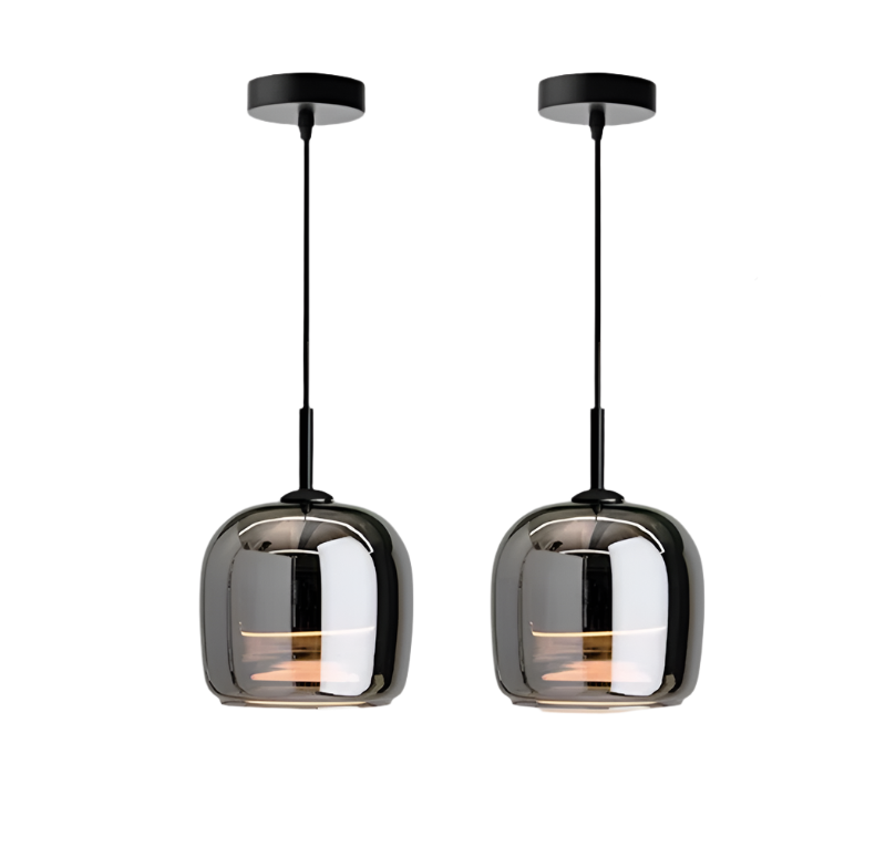 Nordic Pendant Light In Black Glass For Kitchen Island And Dining Room Modern Ceiling Lamp