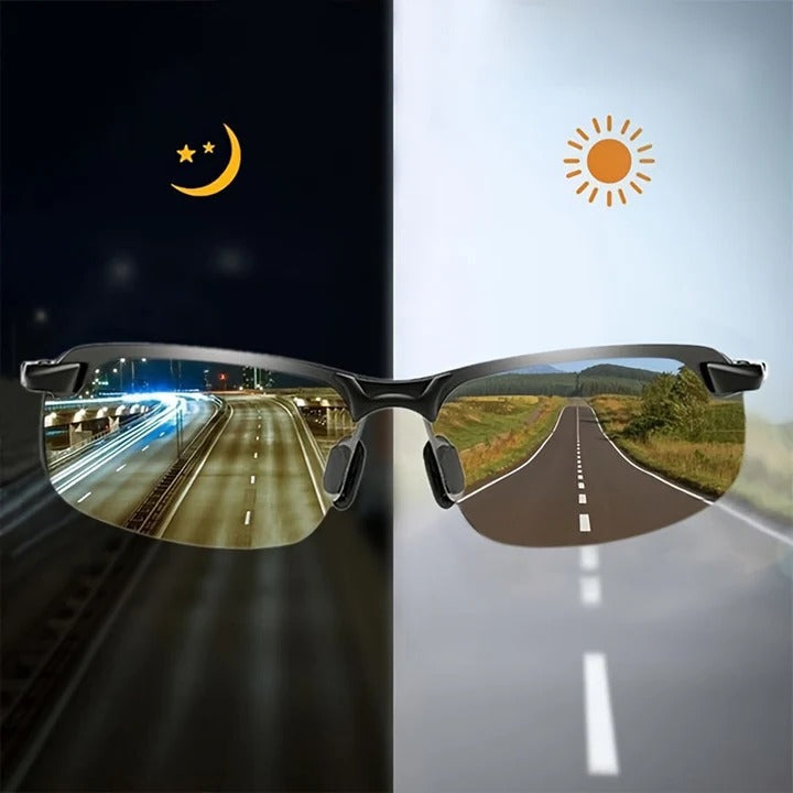 Lunettes de soleil polarisées photochromiques automatiques — verres à adaptation dynamique à la luminosité