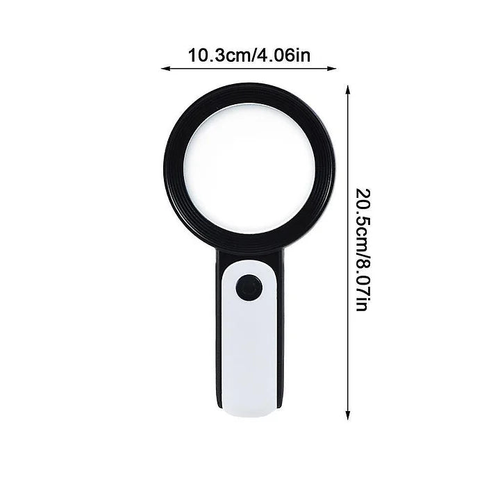 Loupe portable 30× — conception légère, lentille à main, 150 grammes