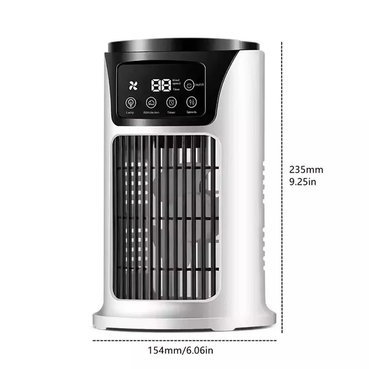 Climatizzatore portatile compatto — Telecomando, velocità della ventola regolabili, design a basso consumo energetico