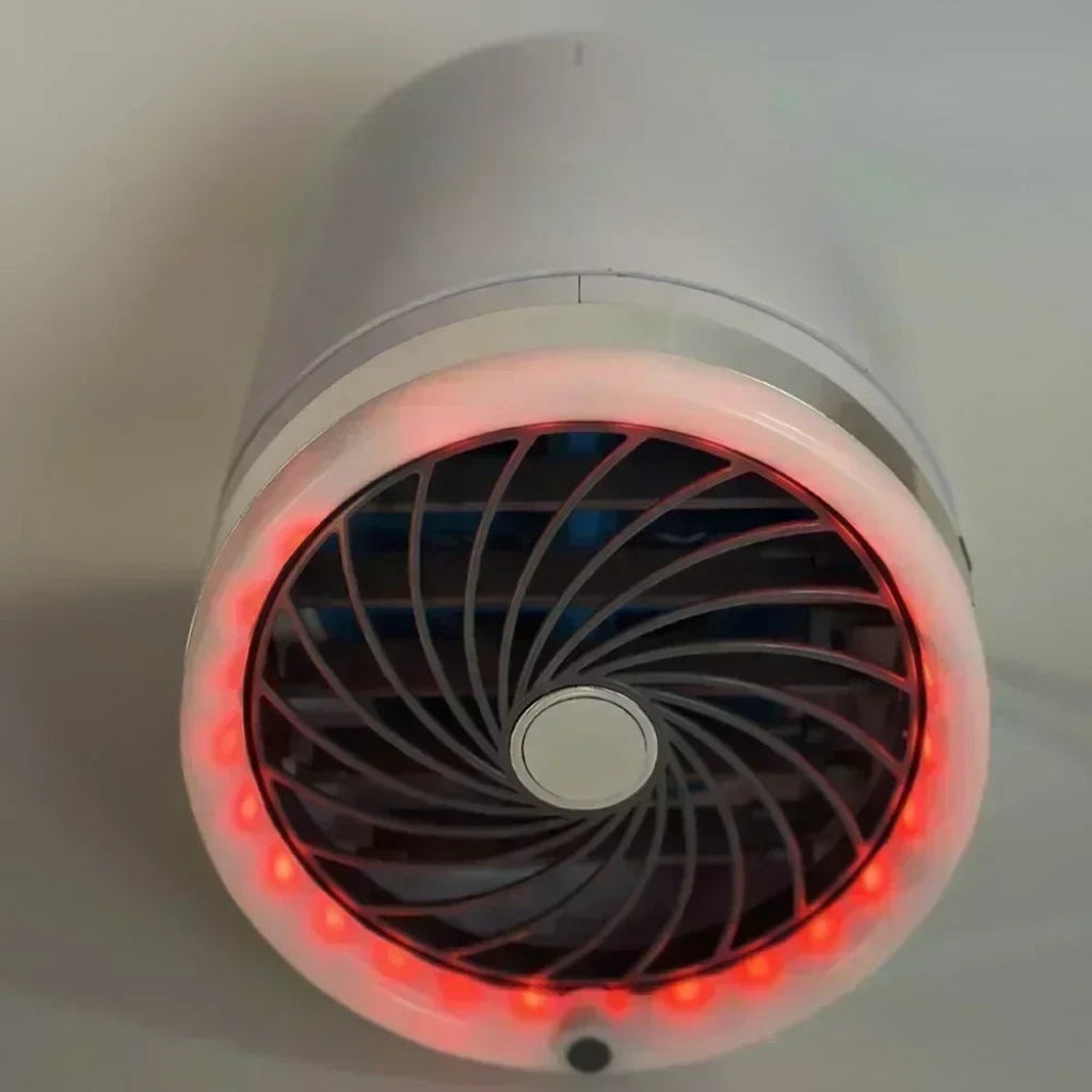 Ventilatore rinfrescante portatile — Illuminazione LED integrata e panetti di ghiaccio in gel
