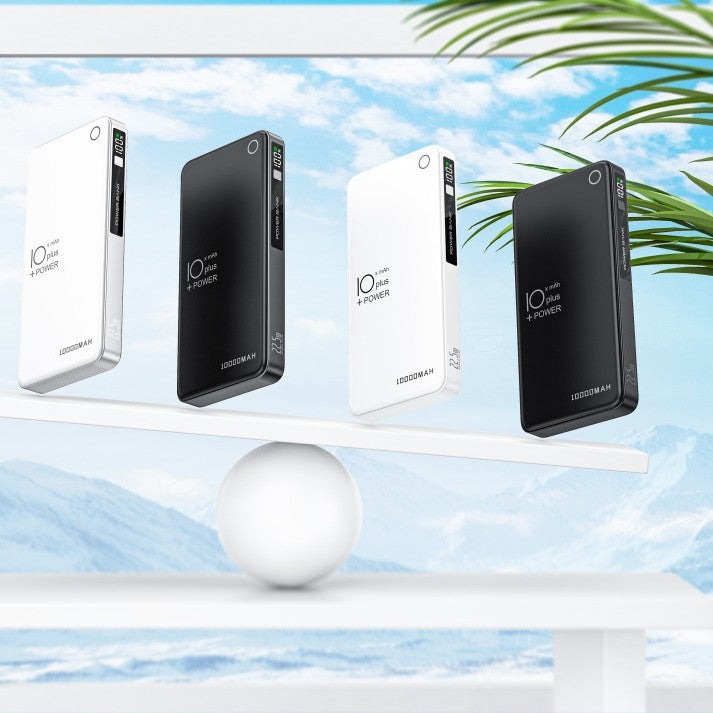 10000 mAh Portable Power Bank — Dual USB Ports, Fast Charging Support, Clear LCD Display