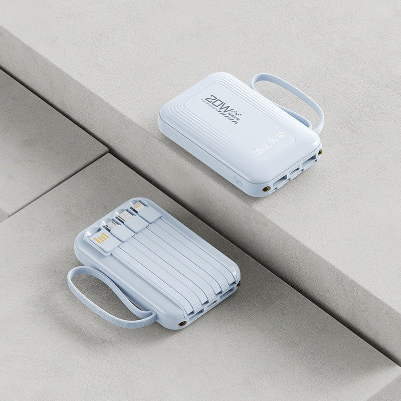 Powerbank på 10000mAh — smart opladningsinterface, LED-display med høj synlighed