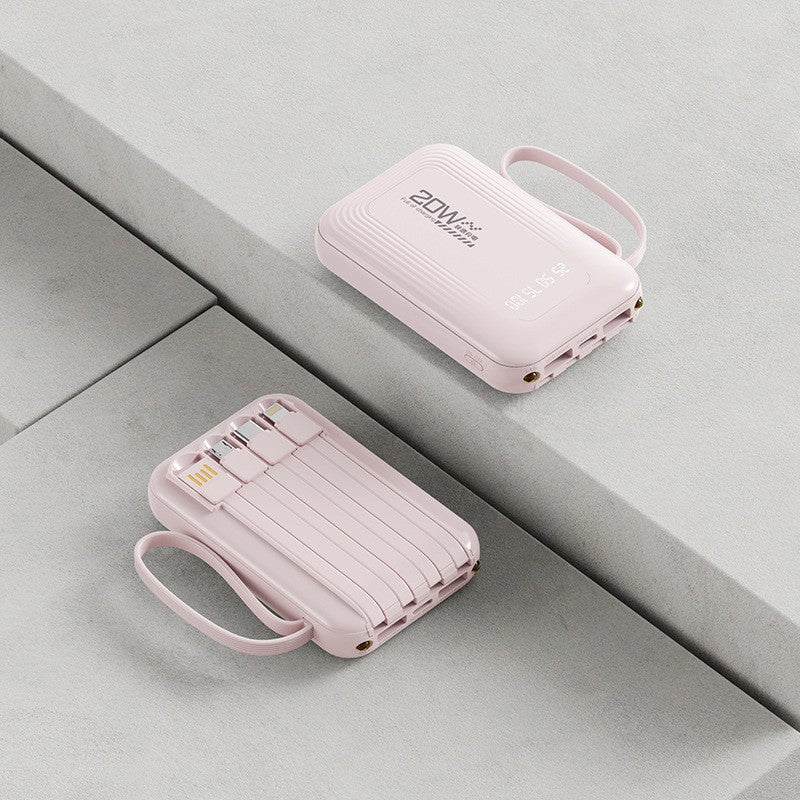 Powerbank på 10000mAh — smart opladningsinterface, LED-display med høj synlighed