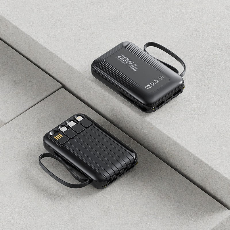Powerbank på 10000mAh — smart opladningsinterface, LED-display med høj synlighed