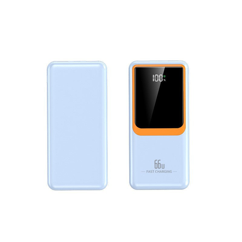 66 W bærbar powerbank — klar LCD-skjerm, rask hurtiglading, kompatibel med iPhone, Samsung og Android
