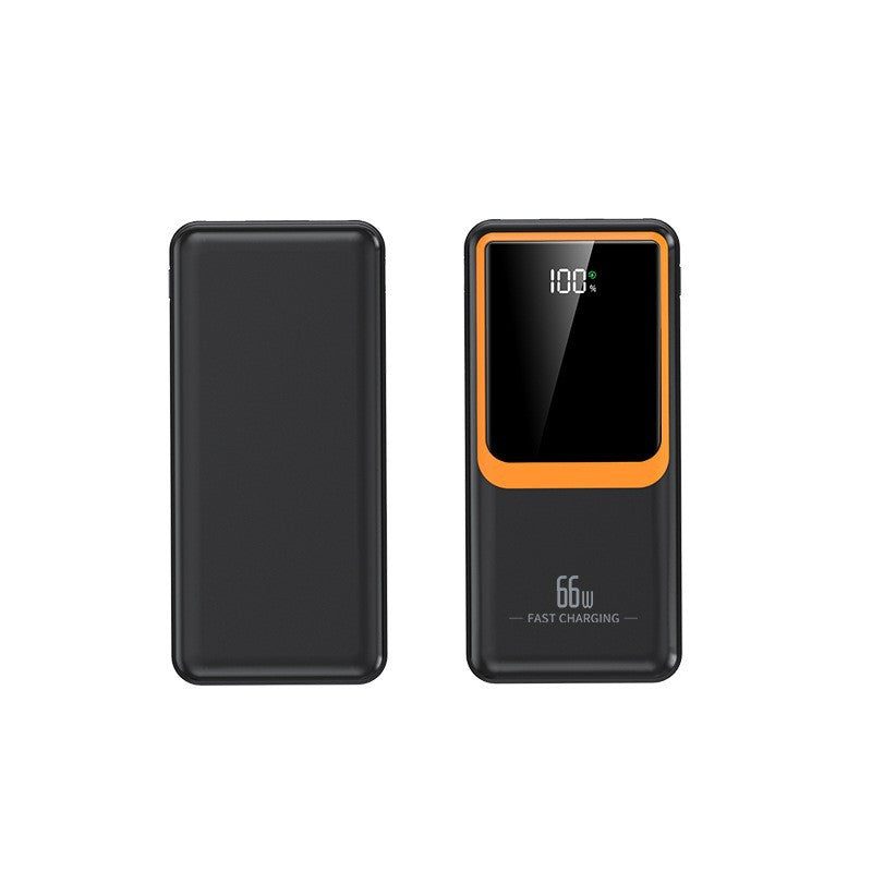66 W bærbar powerbank — klar LCD-skjerm, rask hurtiglading, kompatibel med iPhone, Samsung og Android