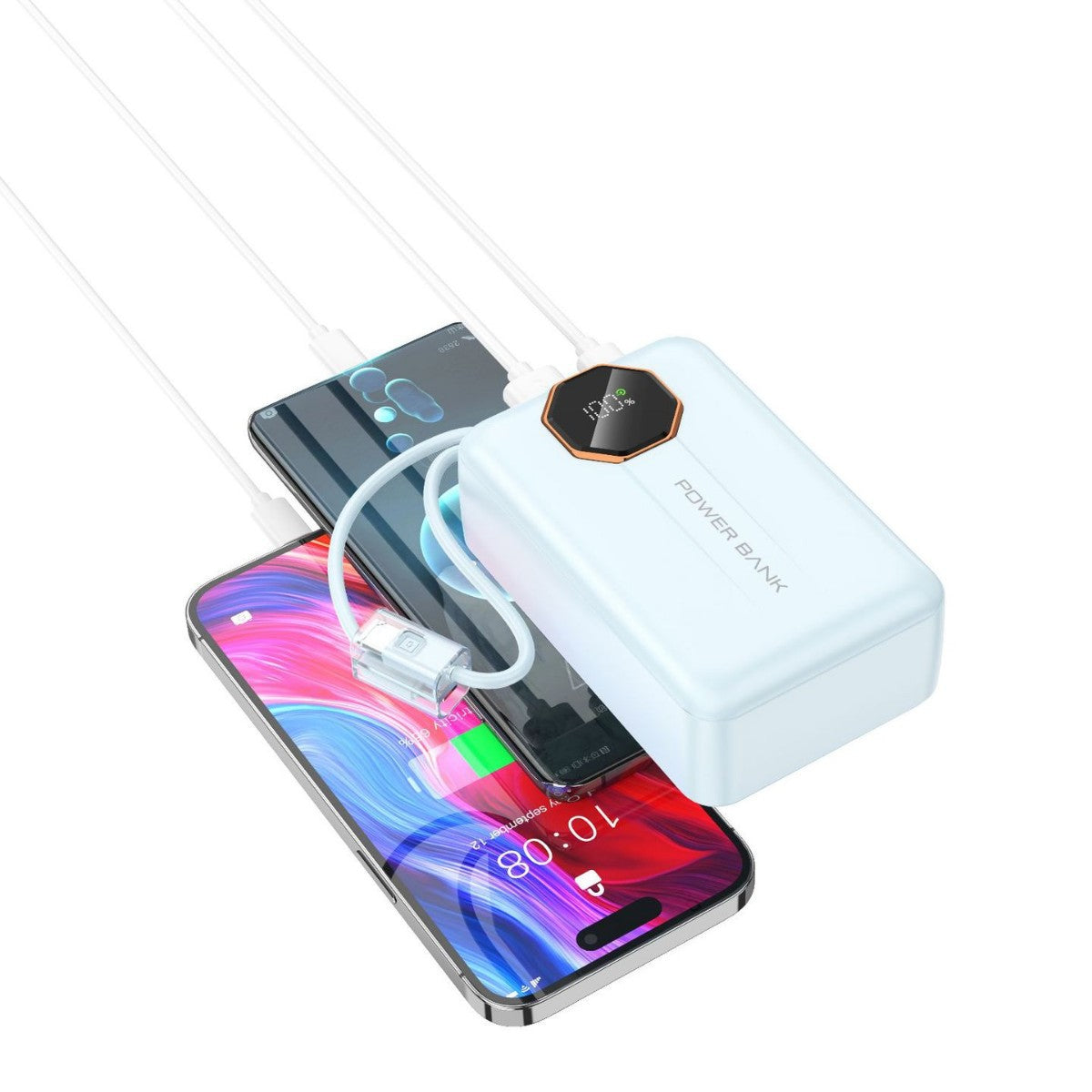 Portable Charger – Compact Travel Design, Fast Charging, LED Display