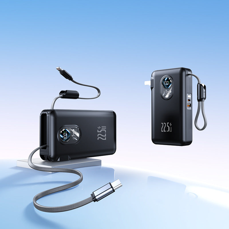 Slank rejse-powerbank — LED-display, 22,5 W hurtigopladning