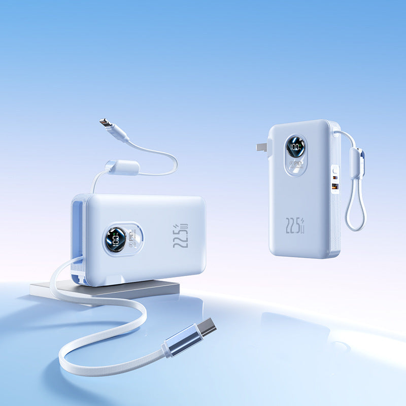 Slank rejse-powerbank — LED-display, 22,5 W hurtigopladning