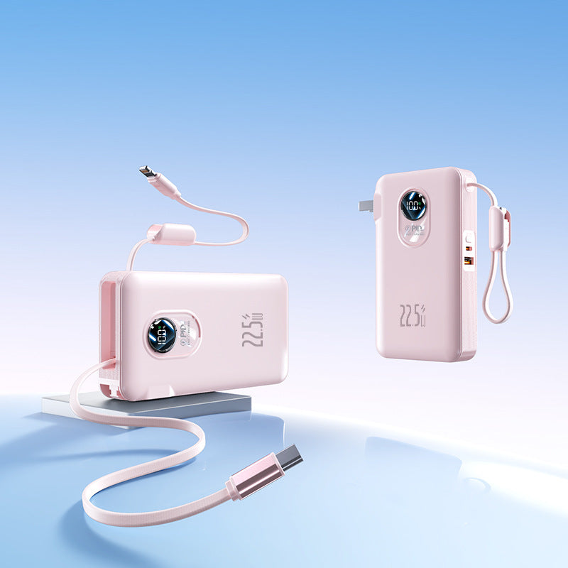 Slank rejse-powerbank — LED-display, 22,5 W hurtigopladning