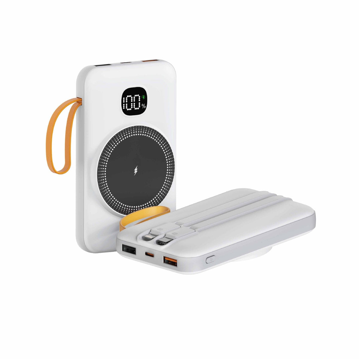 بنك طاقة - شحن حثي ومؤشر LED لأجهزة iPhone وSamsung وAndroid