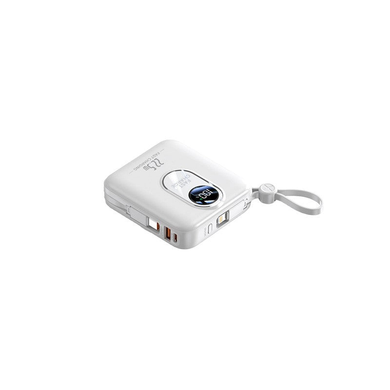 Kompakt mini-powerbank – rask induksjonslading, innebygd digital avlesning