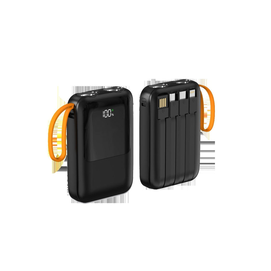 Kompakt powerbank – klar for hurtiglading, integrert LED-display, strømlinjeformet design