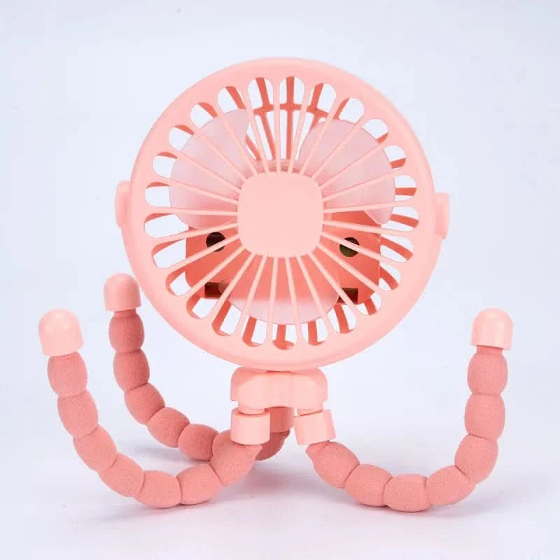 Portable Clip-On Fan - USB Rechargeable 3-Speed Stroller & Outdoor Fan 1