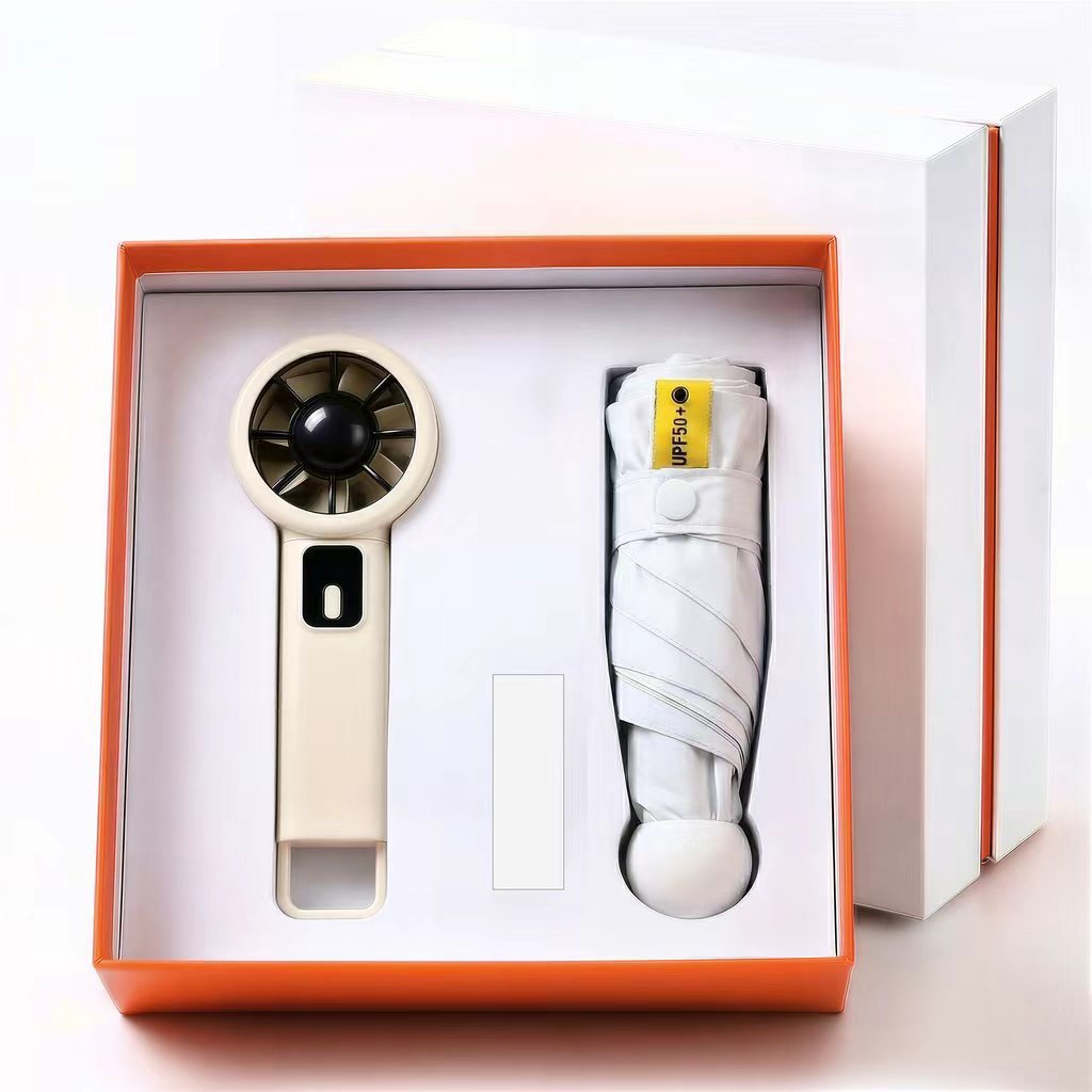 Portable All Weather Fan and Umbrella Set — UV Protection