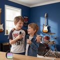 Kompaktní karaoke systém — Bluetooth reproduktor, bezdrátové mikrofony, LED světelný pásek